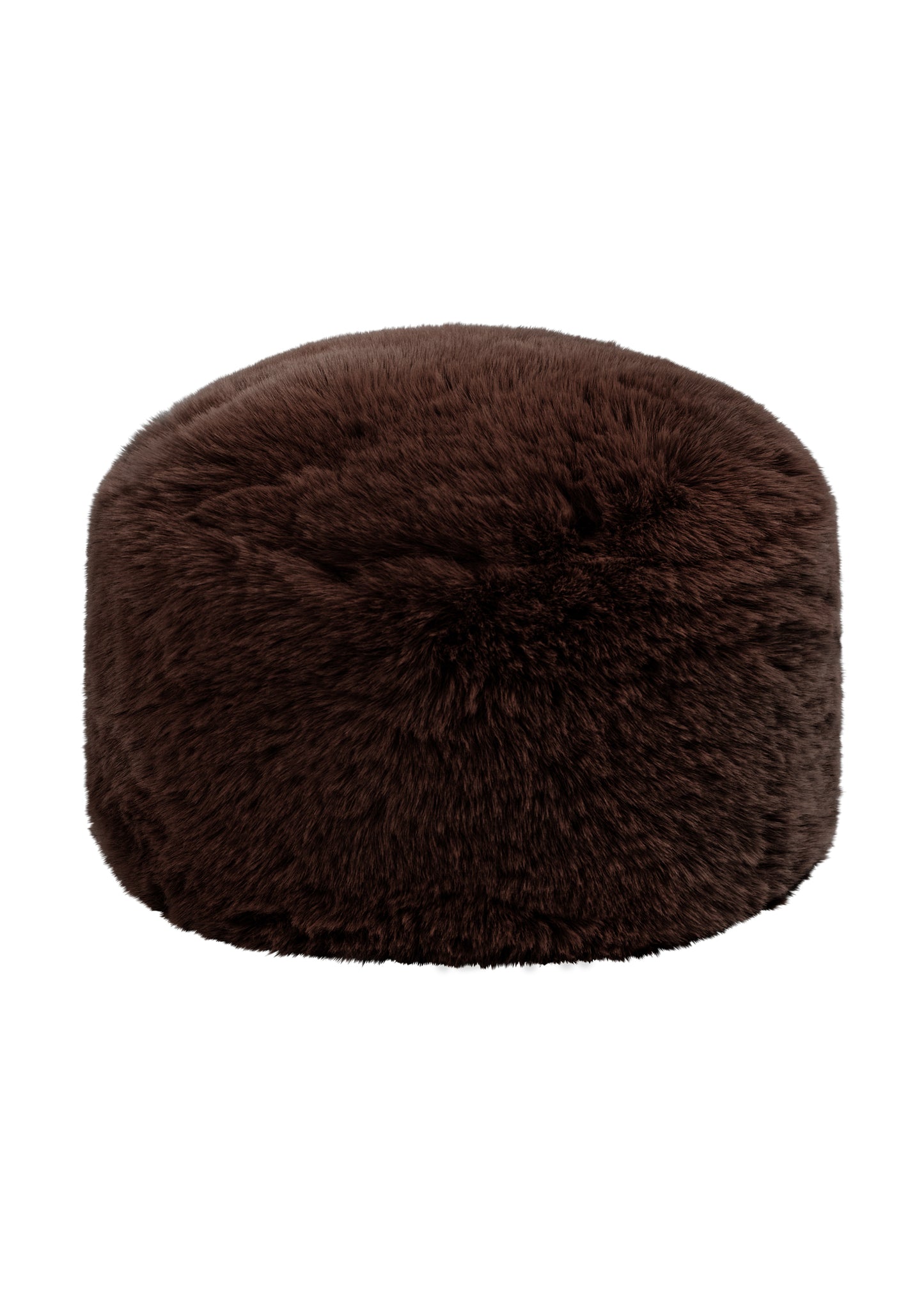 Women's short hair kossak hat made of faux fur in Brown