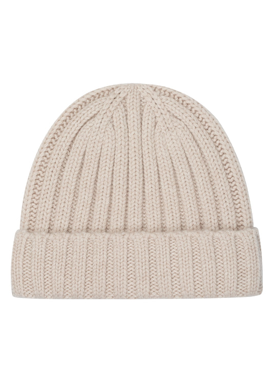 H153 HES - Hestia Ribbed Beanie in Hessian