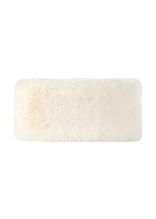 Women's faux fur headband in Ivory