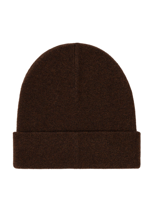 Women's cashmere beanie hat in Brown