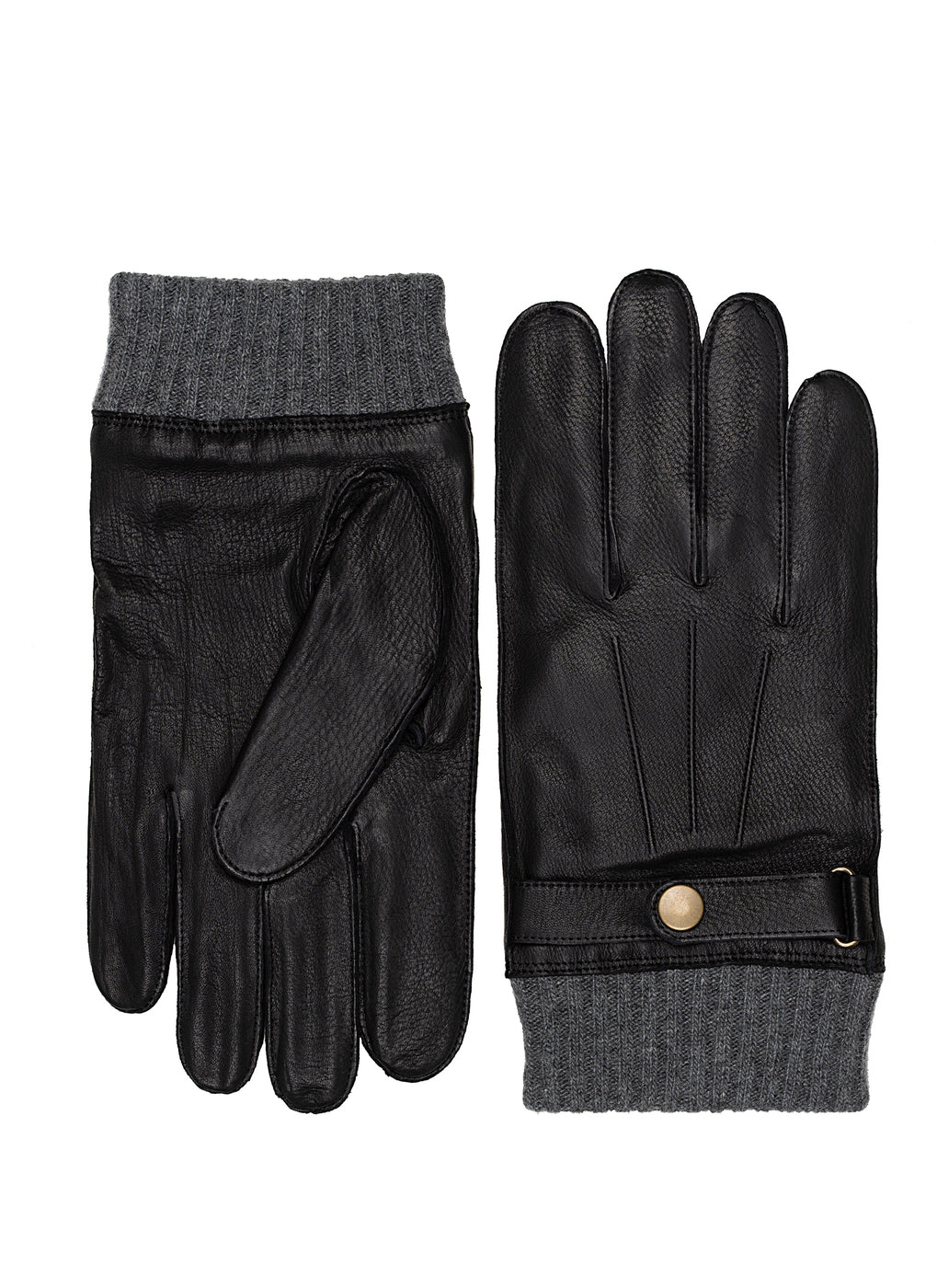 Men's flight deerskin glove in black